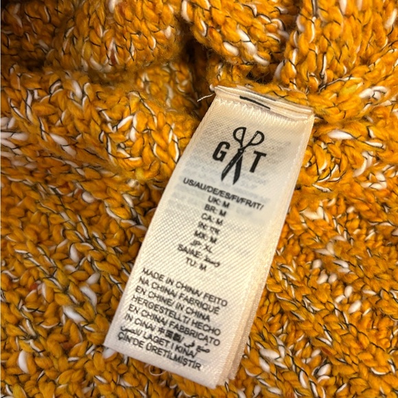 Goodthreads NWT Marled Popcorn Stitch Cropped Crewneck Mustard Yellow Size M New - Picture 4 of 8
